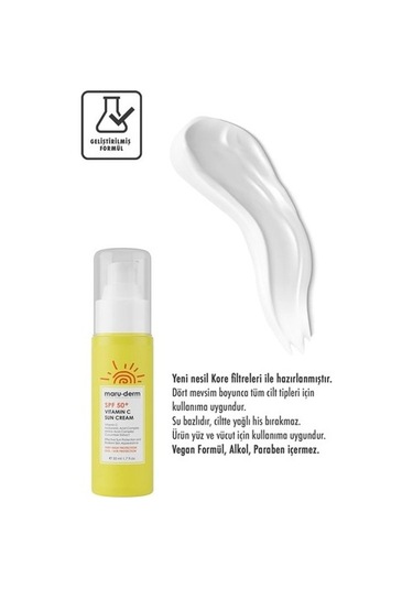 Maruderm Spf 50+ C Vitamini Güneş Kremi 50 Ml W