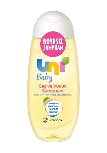 Uni Baby Boyasız Bebek Saç ve Vücut Şampuanı 200 ML
