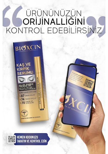 Bioxcin Kaş Kirpik Serumu - Kolajen Hyaluronik Asit Hint Yağı Keratin Peptidleri B5 Biocomplex B11