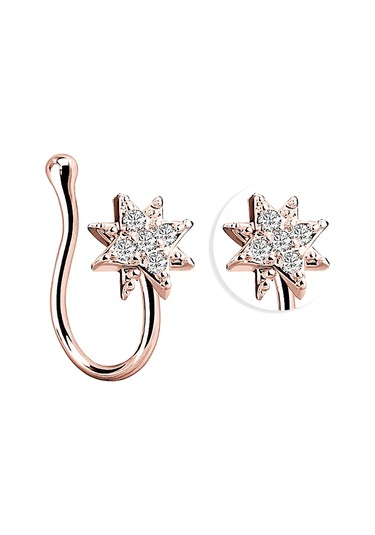 Suntek Sahte Burun Halkaları 18g Dudak Kulak Septum Altın-gül Altın