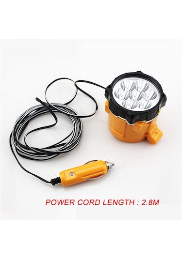 12v Mini Araç Işıldak Spot Mıknatıslı Turuncu