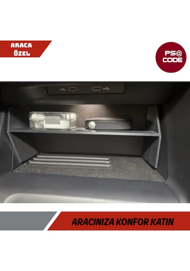 Volkswagen Golf 8 Uyumlu Telefon Şarj Kısmı Raf Ayırıcısı