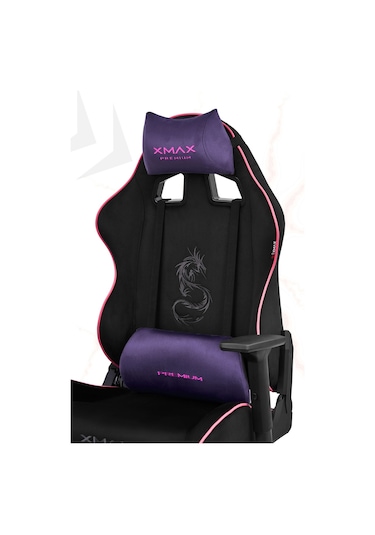 Rio Balerion Terletmez Kadife Kumaş Siyah Gaming Oyuncu Koltuğu - 10 Siyah