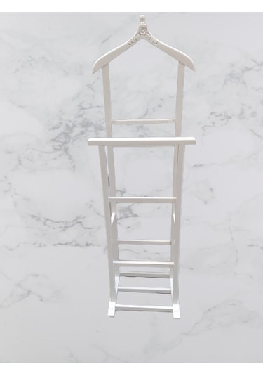 Dilsiz Uşak Çift Tepeli Havlulu Model Parlak Beyaz Lake Askılık A Beyaz