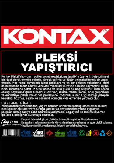 Kontax Pleksi Yapıştıcı 400 Gr 400 Ml