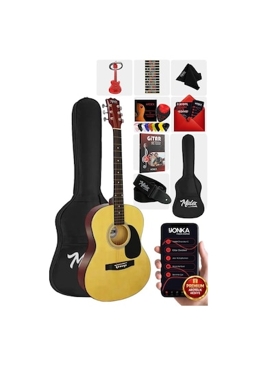 Midex Rg-530nt Kaliteli Natural 40 İnç Akustik Gitar Seti 4/4 Yetişkin