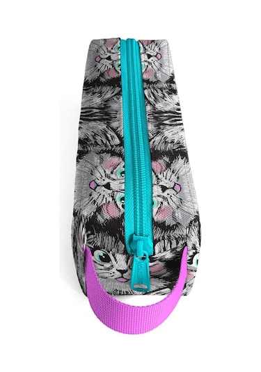 Coral High Kids Gri Kedi Desenli Kalem Çantası 22078