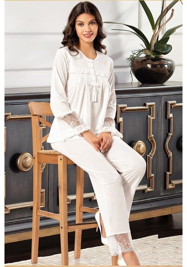 Xses 2130 Hamile Lohusa Pijama Takımı-ekru