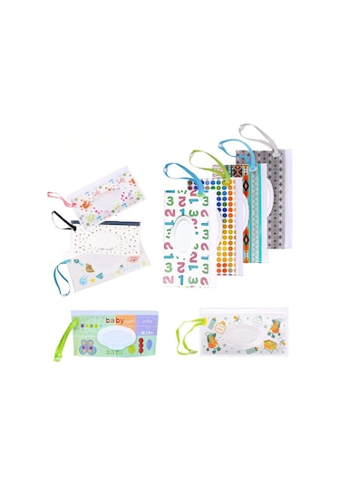 Gülen Yüz-eva Islak Mendil Kese Taşınabilir Mendil Kılıfı Kapak Snap-askı Yeniden Kullanılabilir Doldurulabilir Peçetelik 46918799