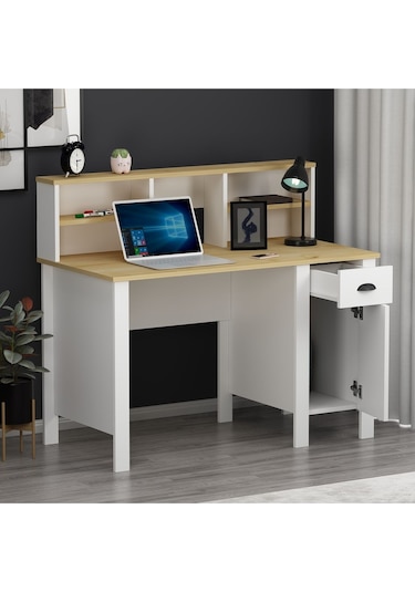Plus Çalışma Masası Bilgisayar Masası Beyaz / Safirmeşe