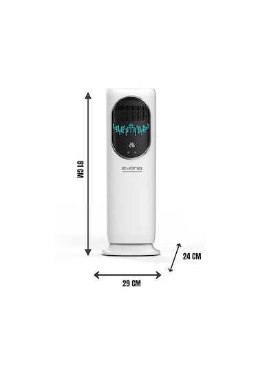 Dört Mevsim Kule Tipi Premium Elektronik Isıtıcı & Soğutucu Modern Ve Şık Tasarım