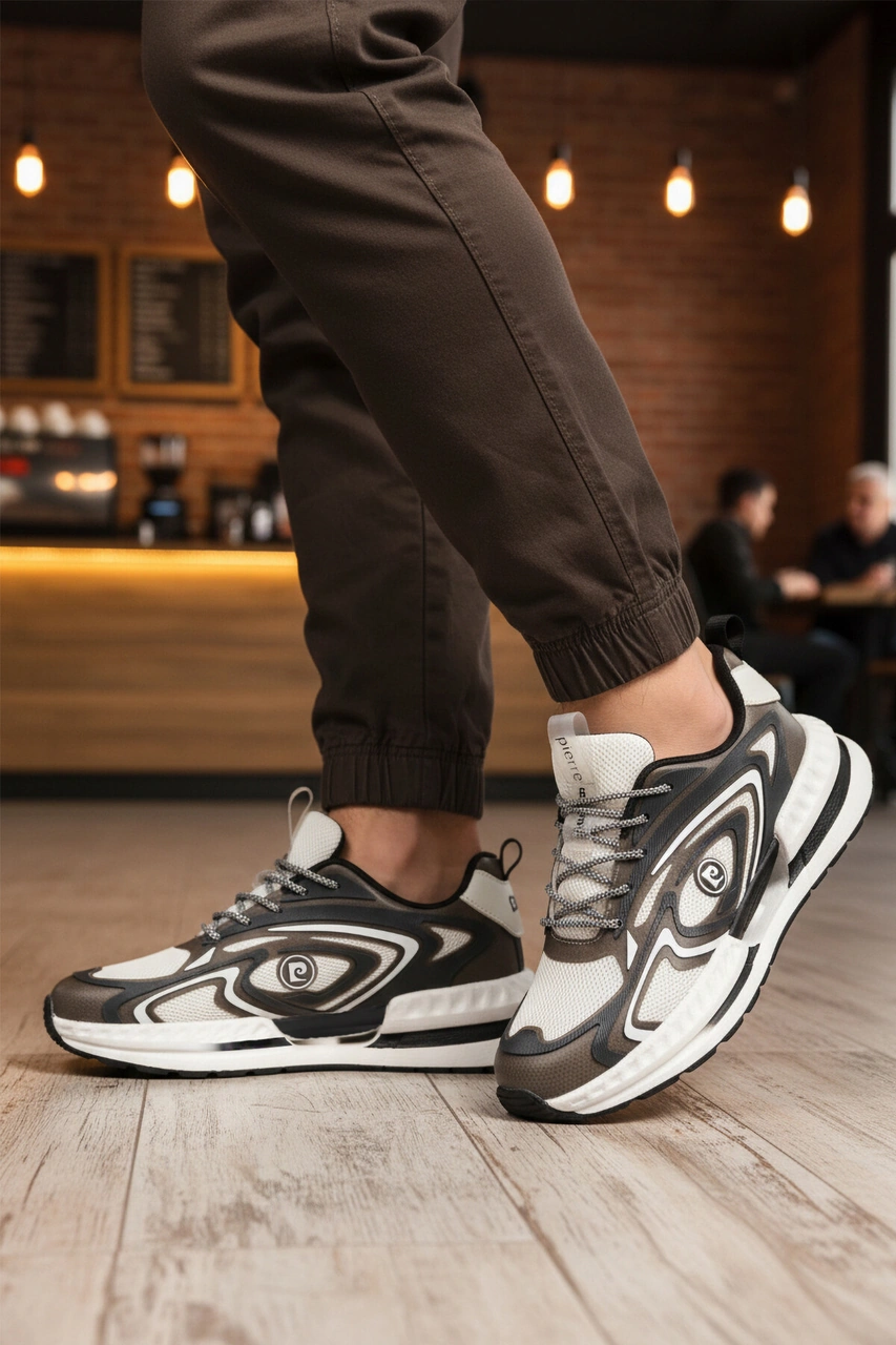 Beyaz Fileli Hafif Esnek Erkek Spor Ayakkabı Pcı-11616 M Beyaz