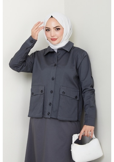 Körük Cepli Gömlek Etek İkili Takım 1551 - Antrasit Antrasit