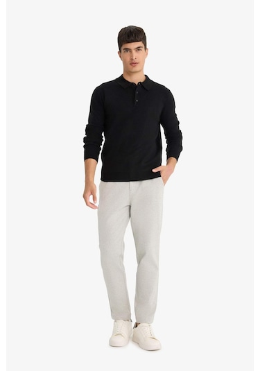 Defacto Standart Fit Polo Yaka Triko Kazak F1523ax25aubk27 Siyah Defacto Standart Fit Polo Yaka Triko Kazak F1523ax25aubk27 Siyah