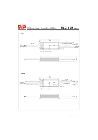 Meanwell Hlg-60h-24b -60w 1-10vdc 3in1 Dım Ip67 Led Sürücü Driver