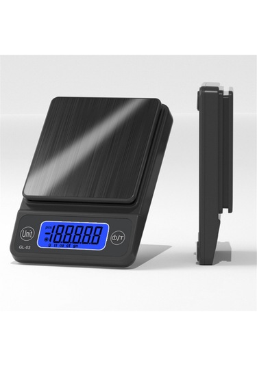 Yüksek Hassasiyetli Teraziler Mini Cep Mücevher Terazisi 200g/0.01g Siyah