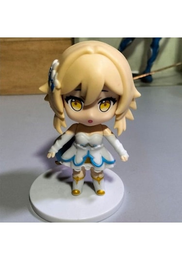 Genshin Impact Lumine Traveler Mini Figür - 10 Cm Koleksiyonluk Anime Figürü