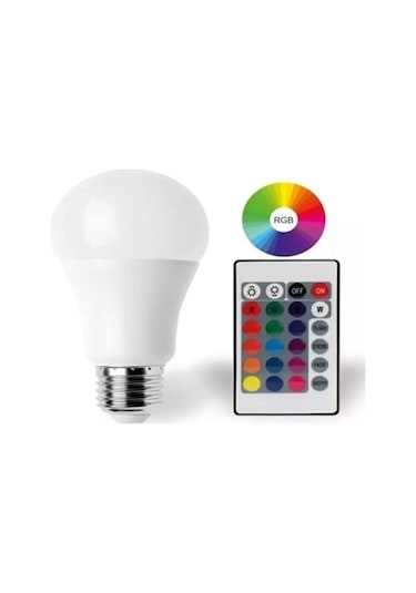 9w E27 Rgb Ve Beyaz Işık Kumandalı Ampul