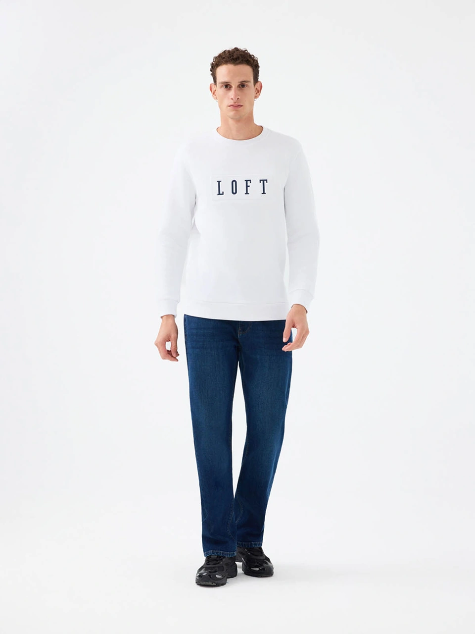 Loft Regular Fit Beyaz Erkek Sweatshirt Lf2041102 Beyaz