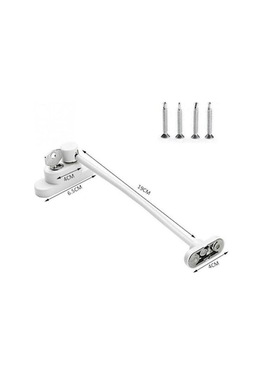 10 Adet Çelik Halatlı Pvc Kapı Pencere Emniyet Kilidi - Pencere Çocuk Emniyet Kilidi - Gri Renk 0.5