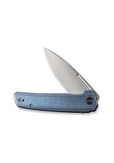 We Knife Speedster Blue Titanium Handle Black Stonewashed Cpm 20cv Blade Kamp Çakı Mavi