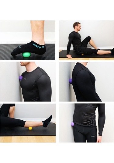 Geeksen Mavi 6.35cm Fasyalı Top - Omuz Bacak Ayak Tabanı Masajı, Lakros Tipi Relaksasyon Aleti Mavi