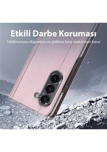 Dux Ducis Samsung Uyumlu  Z Fold5 Bril Series Premium Deri Kılıf