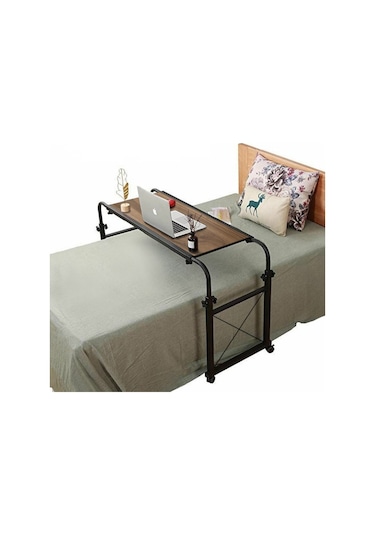 Sekizincicaddedizayn Genişlik Ve Yükseklik Ayarlı Çalışma Masası - Ceviz (Tekerli) Ceviz