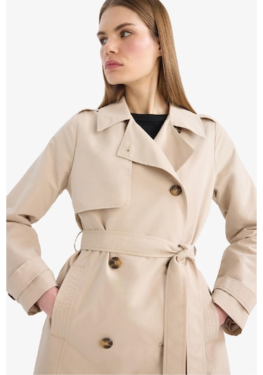 Defacto Regular Fit Trençkot E8578ax25auer128 Ekru