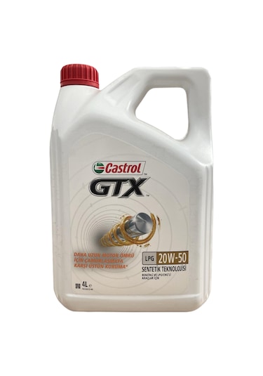 Castrol GTX 20W-50 LPG Sentetik Teknolojisi Motor Yağı 4 L