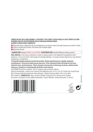 Listerine Coolmint 1 L X 2 Adet