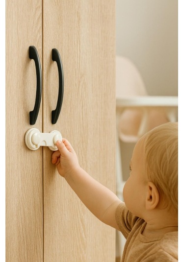 İdeal Baby Kapak Kilidi - Çocuk Güvenlik Kilidi, Dolap Kapak Kilidi, Kolay Montaj