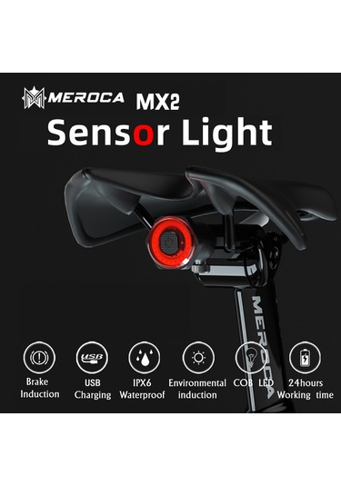 Meroca Akıllı İndüksiyon Fren Kuyruk Lambası Usb Şarj Fren Kuyruk Lambası 001