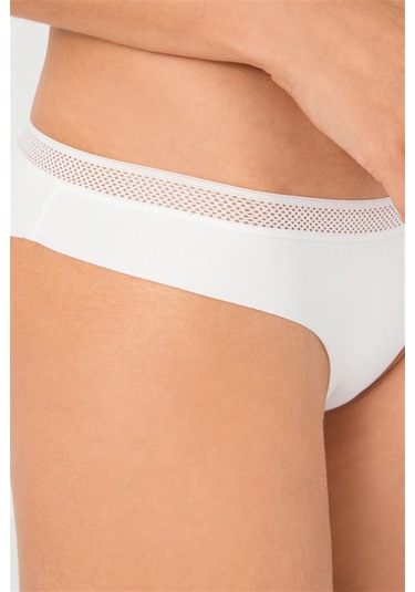 File Lastikli Lazer Kesim Bikini Külot 3'lü Paket - 2 Renkli Çok Renkli