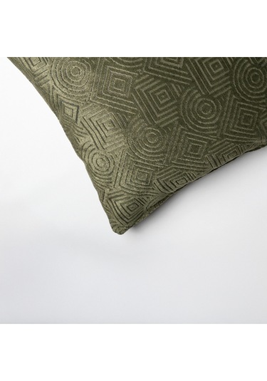 Sezyon Mira Desenli 45 45 Yeşil Kırlent Kılıfı Yeşil