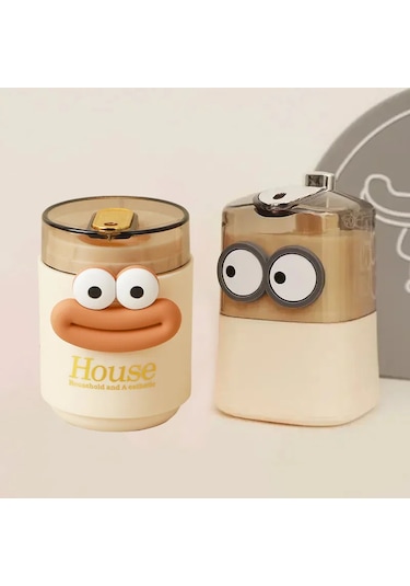 Yaratıcı Kürdan Saklama Kutusu Otomatik Pop-up Kürdan Kutusu Ev Açık Sarı