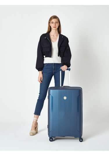 Pierre Cardin Büyük Boy %100 Polipropilen Valiz Lacivert 04pc7060