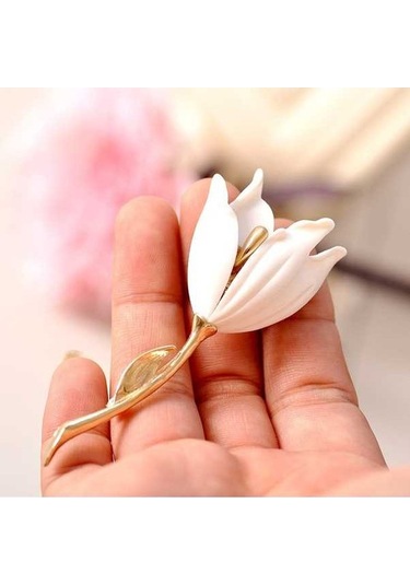 Flybuy Pins Kızlar Çiçek Broşlar Bloom Aksesuarlar Gl Çok Renkli