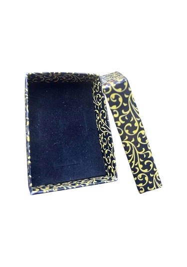 Karton Sünger Siyah Gold Çizgili Renk 8/6 Cm 48 Adet Üçlü Set Takı Kutusu Çok Renkli