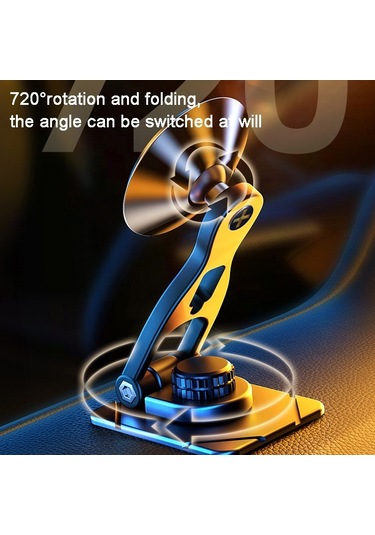 D29 Metal Araç Telefonu Tutucu Yüzen Ekran Katlanır Manyetik Telefon Tutucu Siyah