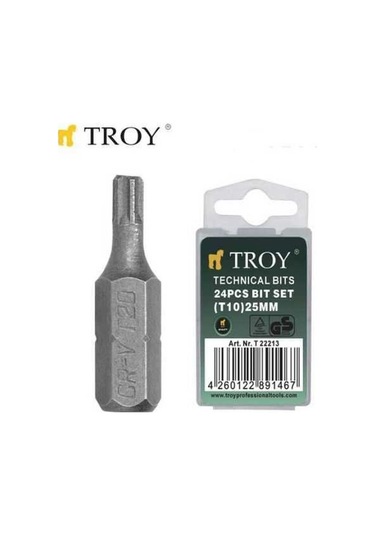 Troy 22213 Bits Uç Seti T10X25Mm. 24 Adet
