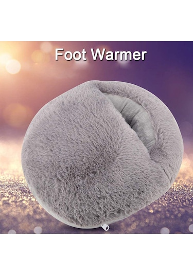 Geeksen Usb Isıtmalı Ayak Isıtıcı Kuru - Kışlık Isı Tutucu Ayaklık, 50-60 C Sabit Sıcaklık, Ev/ofis Kullanıma Uygun, Gri Gri