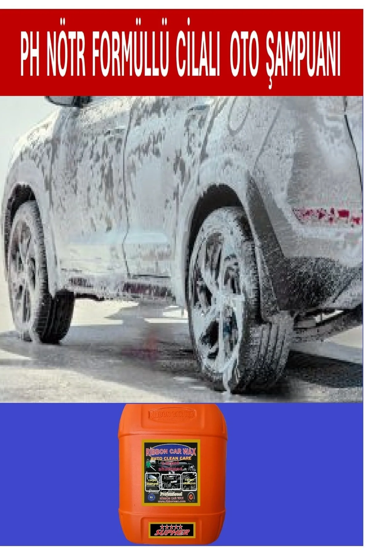 Carper Shampoo Ph Nötr Formüllü Cilalı Oto Yıkama Şampuanı 23 Kg