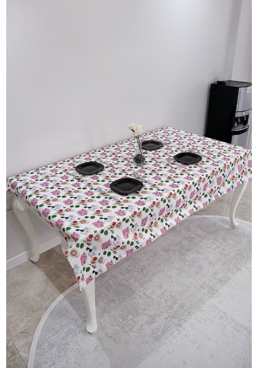Sufre Sıvı Geçirmez Masa Örtüsü Sofra Bezi Sofra Örtüsü Piknik Örtüsü Pembe