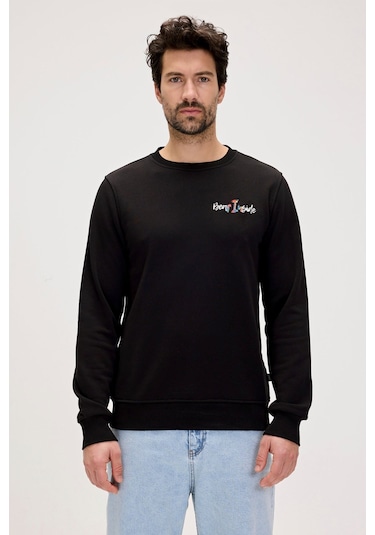 Bad Bear Splashy Erkek Sweatshirt 24.02.12.022-c01 Siyah