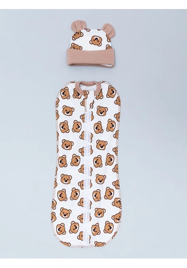 Allbaby Fermuarlı Şapkalı Kundak-kalyon 311220535 Kahverengi