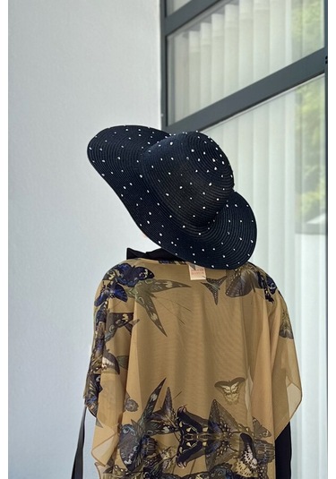 Remsa Taşlı Hasır Şapka Rş-96 Siyah Siyah