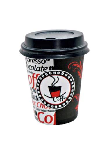 Excodi Cup 5 Oz Kapaklı Karton Bardak 160 ML - 100 Adet