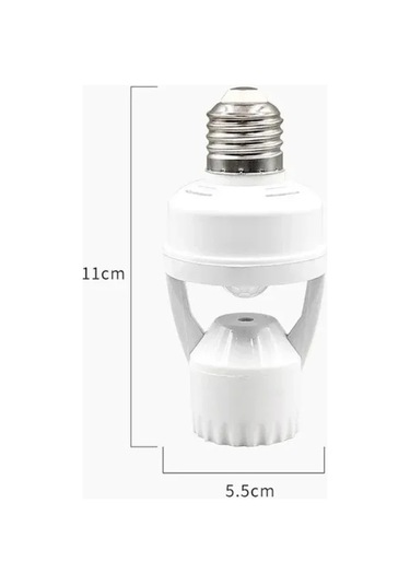 Dofolink E27 Uygulama Tespitli Akıllı Lambakafa, 360 Algılama, 10sn-5dk Gecikme Ayarı, 110-240v, 60w, İç/ Dış Kullanım
