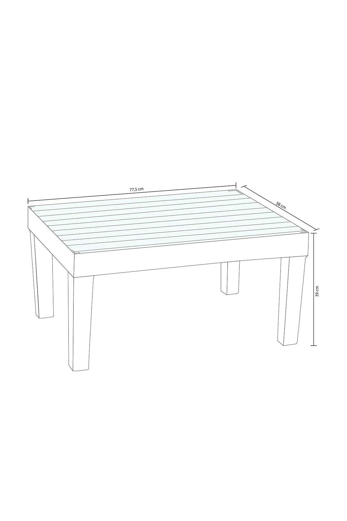 Holiday Amazon Üçlü Balkon Oturma Grubu Cappuccino